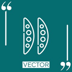 Poster - pea vector icon Linear icon. Editable stroke line