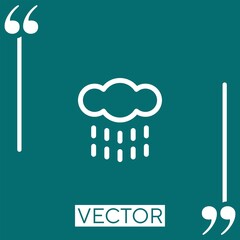 Poster - rain vector icon Linear icon. Editable stroke line