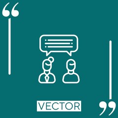 Poster - communication vector icon Linear icon. Editable stroke line