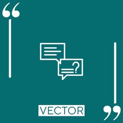 Poster - consulting vector icon Linear icon. Editable stroke line