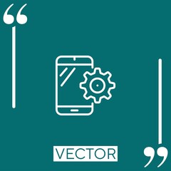 Poster - development   vector icon Linear icon. Editable stroke line