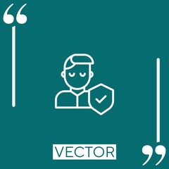 Poster - insurance   vector icon Linear icon. Editable stroke line