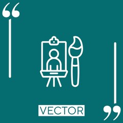 Poster - painting vector icon Linear icon. Editable stroke line