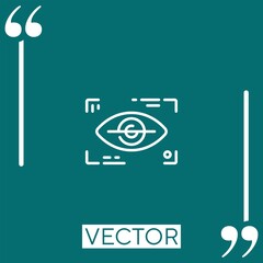 Poster - eye scanner vector icon Linear icon. Editable stroke line