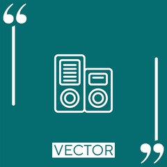 Poster - folders vector icon Linear icon. Editable stroke line