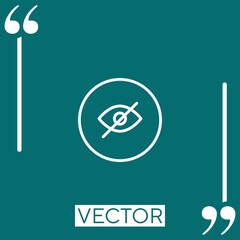 Poster - hide vector icon Linear icon. Editable stroke line
