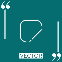 Poster - mark vector icon Linear icon. Editable stroke line