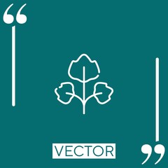 Poster - parsley vector icon Linear icon. Editable stroke line