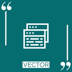 Poster - code vector icon Linear icon. Editable stroke line