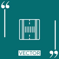 Poster - crossing vector icon Linear icon. Editable stroke line
