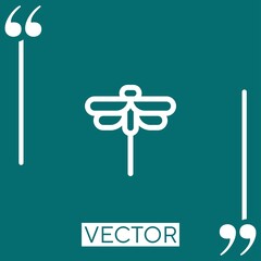 Poster - dragonfly vector icon Linear icon. Editable stroke line