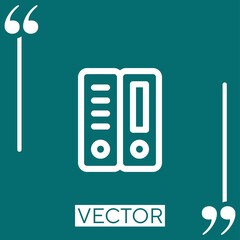 Poster - folder vector icon Linear icon. Editable stroke line