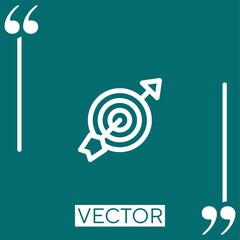 Poster - goal vector icon Linear icon. Editable stroke line