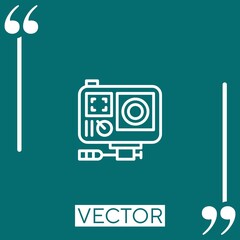 Poster - gopro vector icon Linear icon. Editable stroke line
