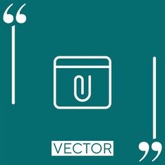 Poster - web browser vector icon Linear icon. Editable stroke line