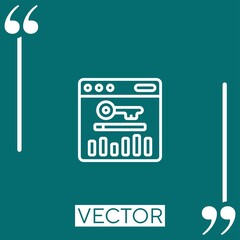 Poster - website vector icon Linear icon. Editable stroke line