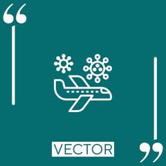 Poster - airplane vector icon Linear icon. Editable stroke line