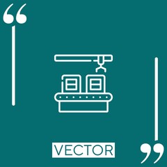 Poster - assembly line vector icon Linear icon. Editable stroke line