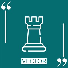 Poster - chess vector icon Linear icon. Editable stroke line