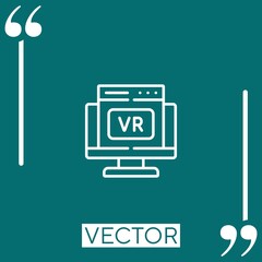 Poster - software vector icon Linear icon. Editable stroke line