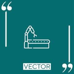 Poster - assembly line vector icon Linear icon. Editable stroke line