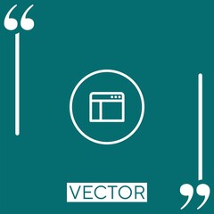 Poster - browser vector icon Linear icon. Editable stroke line