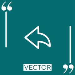 Poster - reply vector icon Linear icon. Editable stroke line