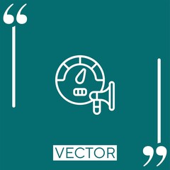 Poster - speedometer vector icon Linear icon. Editable stroke line