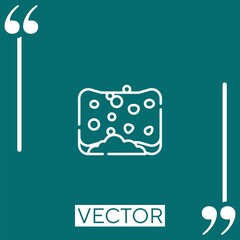 Poster - sponge vector icon Linear icon. Editable stroke line