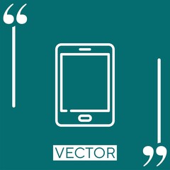 Poster - tablet vector icon Linear icon. Editable stroke line