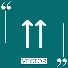 Poster - up arrow vector icon Linear icon. Editable stroke line