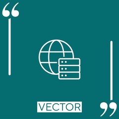 Poster - web vector icon Linear icon. Editable stroke line
