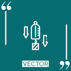 Poster - gravity   vector icon Linear icon. Editable stroke line