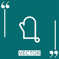 Poster - mitten vector icon Linear icon. Editable stroke line