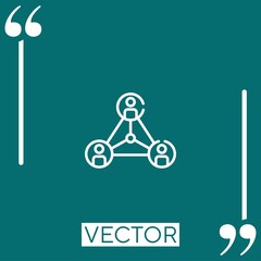 Poster - networking vector icon Linear icon. Editable stroke line