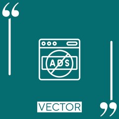 Poster - website vector icon Linear icon. Editable stroke line