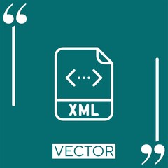 Poster - xml vector icon Linear icon. Editable stroke line