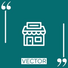 Poster - agency vector icon Linear icon. Editable stroke line
