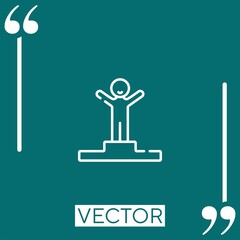 Poster - candidate vector icon Linear icon. Editable stroke line