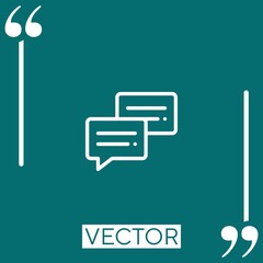 Poster - chat vector icon Linear icon. Editable stroke line