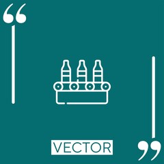Poster - conveyor belt vector icon Linear icon. Editable stroke line