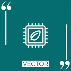Poster - cpu   vector icon Linear icon. Editable stroke line