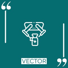 Poster - robotic vector icon Linear icon. Editable stroke line