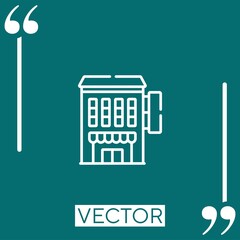 Poster - shop vector icon Linear icon. Editable stroke line