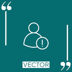 Poster - user vector icon Linear icon. Editable stroke line