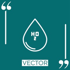 Poster - water vector icon Linear icon. Editable stroke line