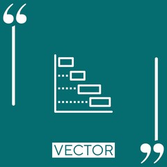 Poster - workflow   vector icon Linear icon. Editable stroke line