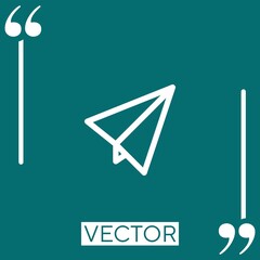 Poster - send vector icon Linear icon. Editable stroke line