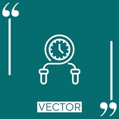 Poster - clock vector icon Linear icon. Editable stroke line