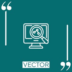 Poster - sharing   vector icon Linear icon. Editable stroke line